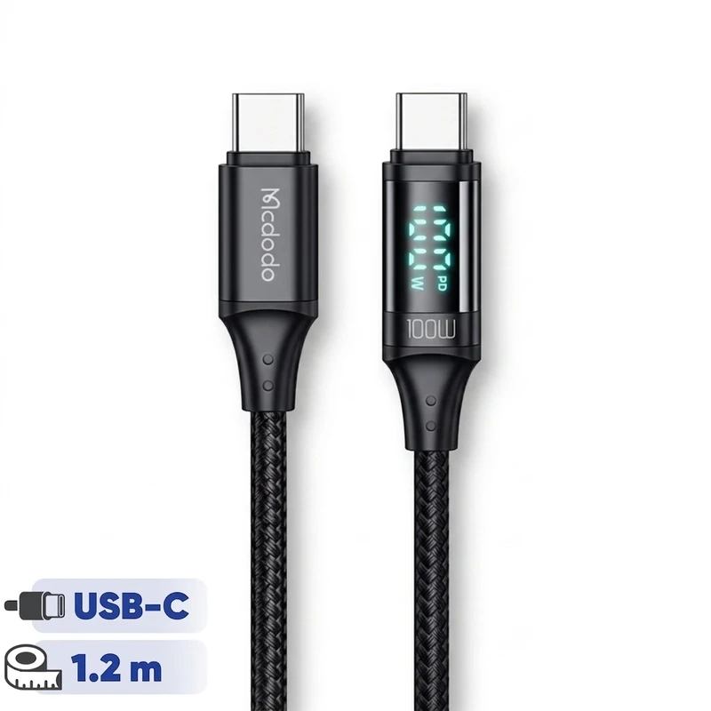 کابل USB-C مک دودو مدل Digital HD 100W PD Fast Charge طول 1.2 متر